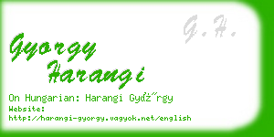 gyorgy harangi business card